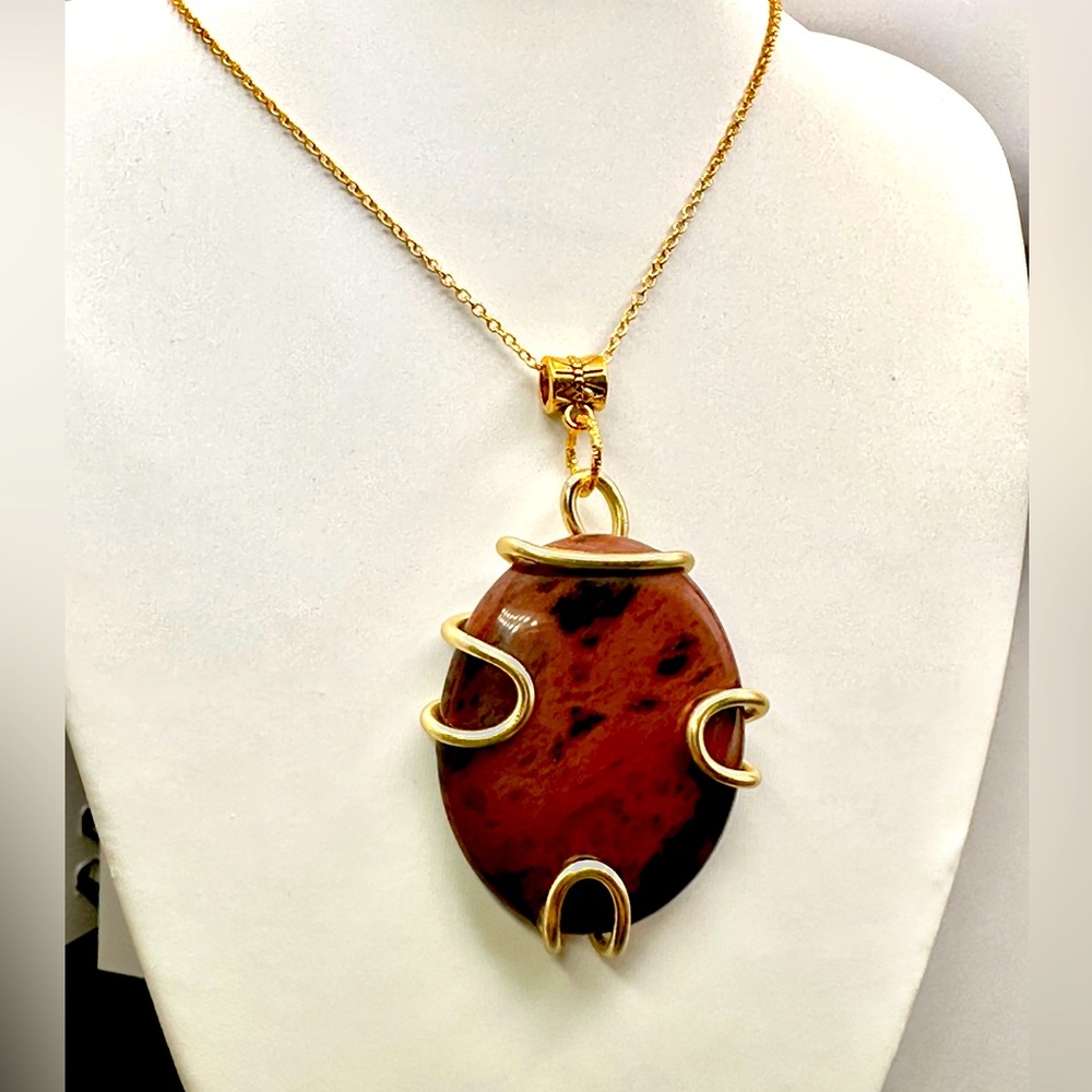 RED JASPER  NATURAL NECKLACE 18”
